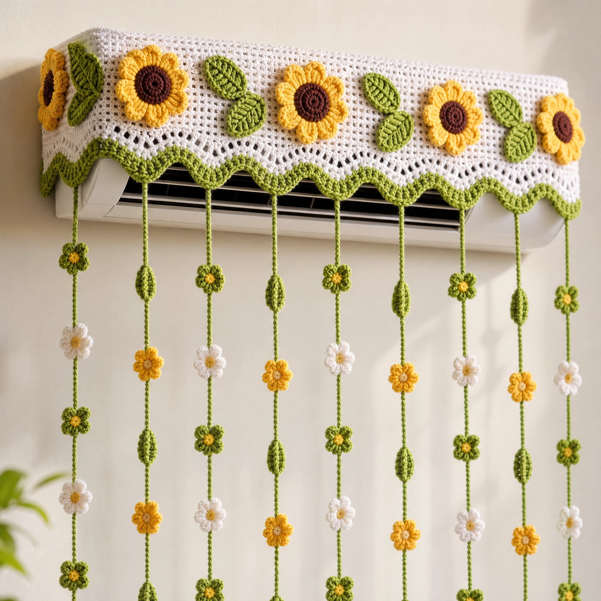 Sunflower Garden Window Valance & Hanging Curtain