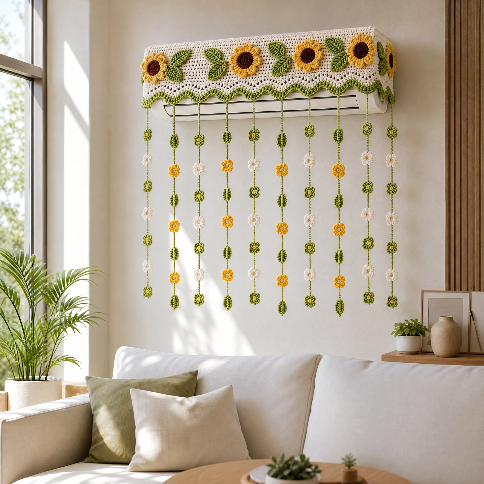 Sunflower Garden Window Valance & Hanging Curtain - Image 2